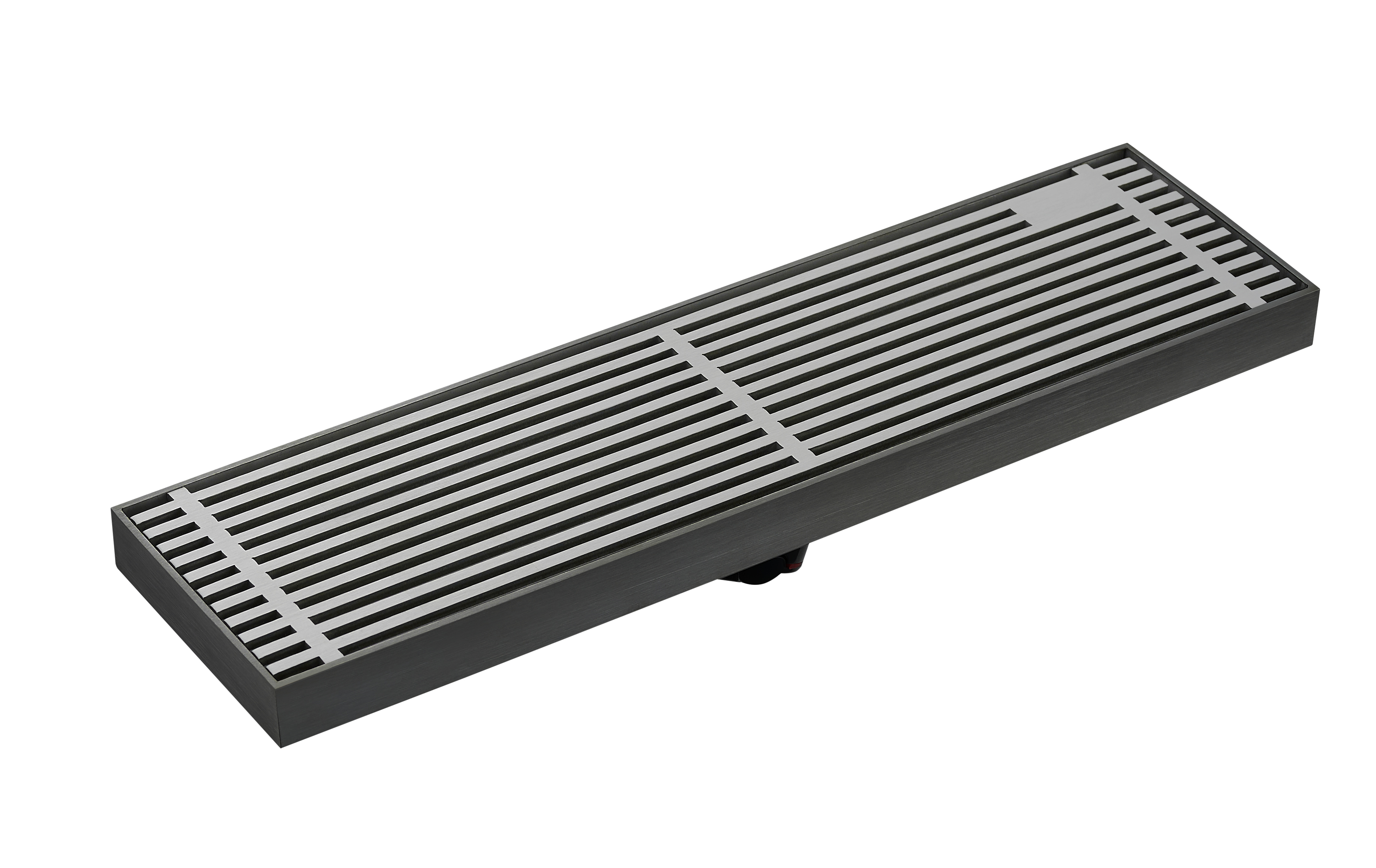 不锈钢长条淋浴地漏RF-DC3081Q （300x80）（枪灰色）