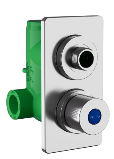 AZ108PPR三通暗装瓷芯角阀DN25（绿）（加高型）